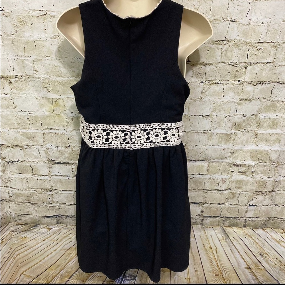 Altar’d State Black Crochet Fit And Flare Dress - Picture 4 of 6